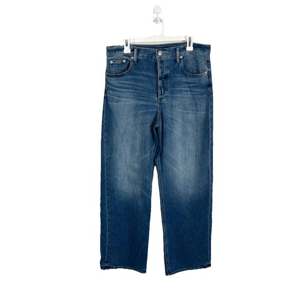 Lucky Brand Womens Jeans Size 14/32 Blue Palazzo Wide Leg High Rise Denim - Picture 1 of 8
